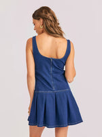 Load image into Gallery viewer, COWGIRL DENIM MINI DRESS
