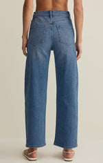 Load image into Gallery viewer, LUNA HR BOWED DENUM PANT / ETERNITY
