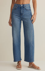 Load image into Gallery viewer, LUNA HR BOWED DENUM PANT / ETERNITY
