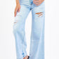 ELLE SUPER HIGH RISE WIDE LEG JEANS