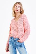 Load image into Gallery viewer, LEXI DROP SHOULDER SWEATER CORAL REEF
