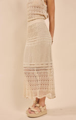 Load image into Gallery viewer, DYA CROCHET KNIT MIDI SKIRT
