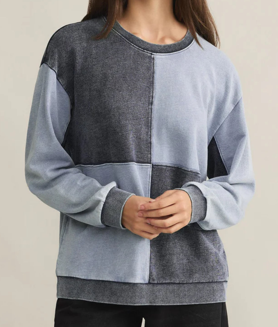 FAIR & SQUARE DENIM SWEATSHIRT