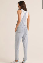 Load image into Gallery viewer, KNIT DENIM OVERALLS
