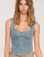 Load image into Gallery viewer, ROMI TOP  / DENIM
