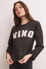Load image into Gallery viewer, SERENE VINO SWEATER / HEATHER BLACK
