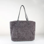 Load image into Gallery viewer, REVERSIBLE GEM TOTE - NIGHTSHADE SHEARLING
