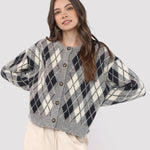Load image into Gallery viewer, BEC ARGYLE SWEATER CARDIGAN
