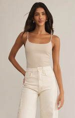 Load image into Gallery viewer, LUXE SMOOTH JERSEY BODYSUIT / SANDSHELL
