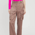 Load image into Gallery viewer, MORPHINE SATIN CARGO PANTS / MINK
