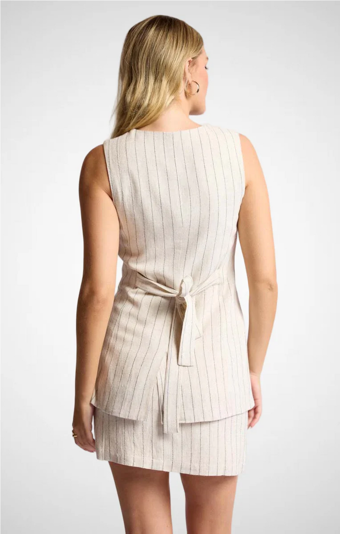 BAKED GOODS BUTTON FRONT LONG VEST