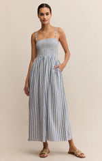 Load image into Gallery viewer, NADINE STRIPED MIDI DRESS
