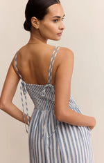 Load image into Gallery viewer, NADINE STRIPED MIDI DRESS
