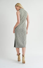 Load image into Gallery viewer, ON THE PATH TURTLE NECK DRESS / OLIVE
