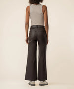 Load image into Gallery viewer, MEG COATED HR FAB AB WIDE LEG / CHOCOLATE
