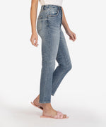 Load image into Gallery viewer, ROSA HIGH RISE VINTAGE CROP STRAIGHT W/ HIDDEN BUTTONS / ENTERTAINING
