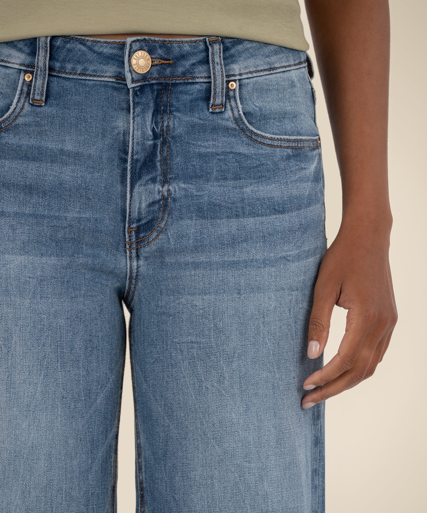 JEAN HR WIDE LEG CLEAN HEM / ABLAZE