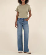 Load image into Gallery viewer, JEAN HR WIDE LEG CLEAN HEM / ABLAZE
