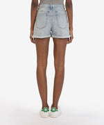 Load image into Gallery viewer, JANE HIGH RISE SHORTS ROLL UP RAW HEM
