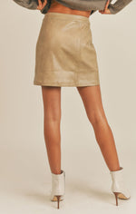 Load image into Gallery viewer, BOWIE VEGAN LEATHER MINI SKIRT
