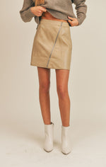 Load image into Gallery viewer, BOWIE VEGAN LEATHER MINI SKIRT
