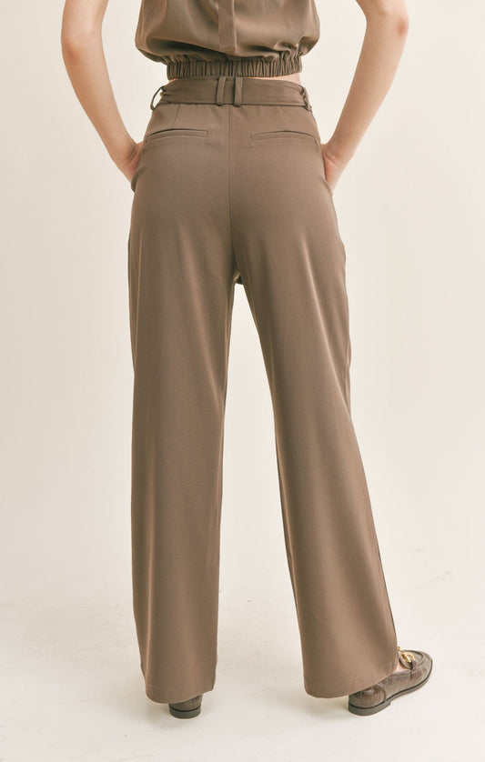 WINONA BELTED TROUSERS / OAK