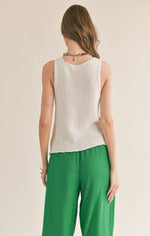 Load image into Gallery viewer, THE BREEZE OPEN KNIT NECK DETAIL SWEATER TANK
