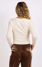 Load image into Gallery viewer, SIMMER SEAMED KNIT TOP
