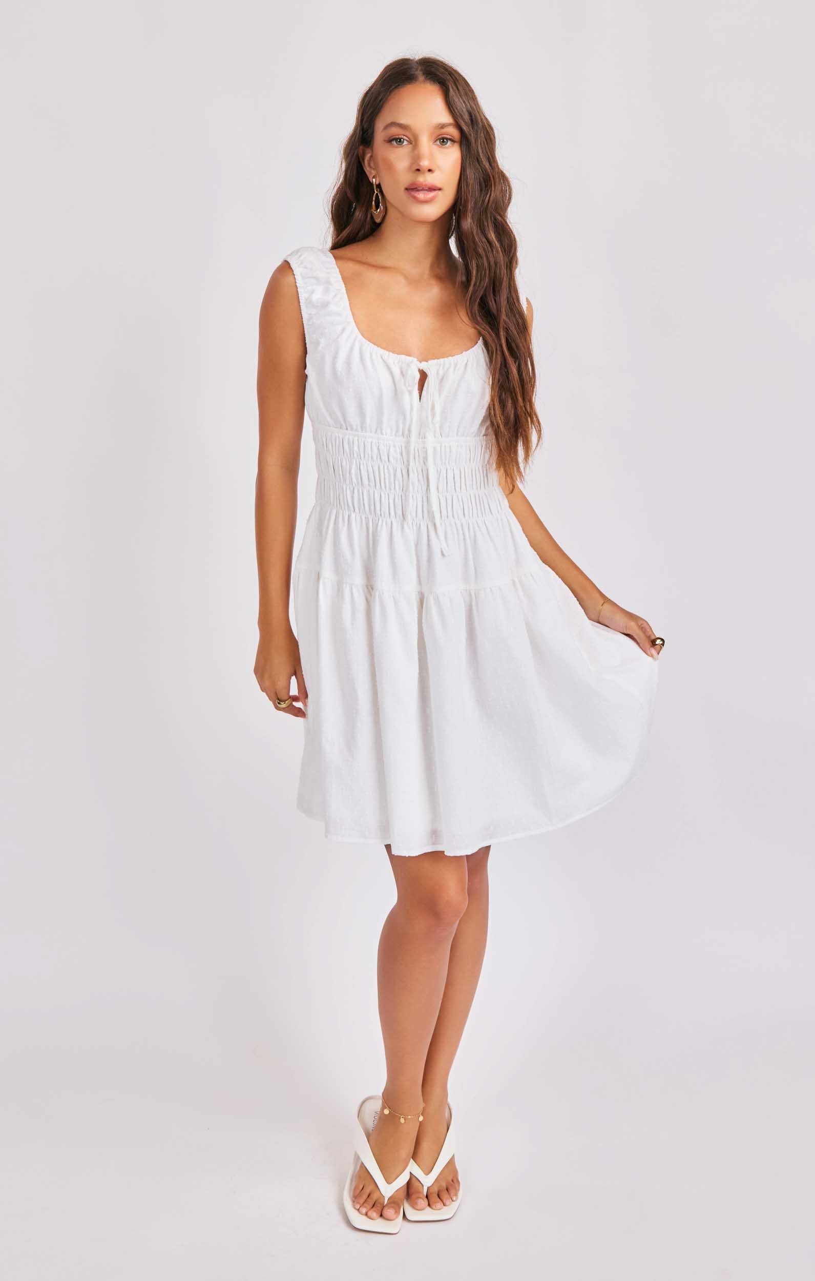 ARIEL MINI DRESS / WHITE – Raiment Loft