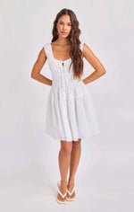 Load image into Gallery viewer, ARIEL MINI DRESS / WHITE
