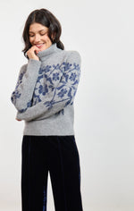 Load image into Gallery viewer, PROVENCE FLORAL JACQUARD SWEATER
