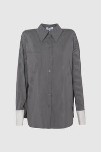LYON SHIRT STRIPE / CHARCOAL