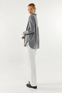 LYON SHIRT STRIPE / CHARCOAL