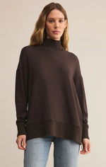 Load image into Gallery viewer, SABLE RIB SWEATSHIRT / CHOCOLATE
