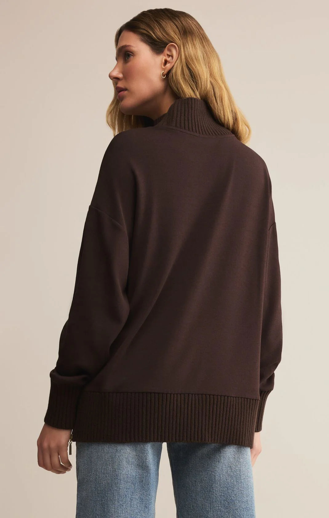 SABLE RIB SWEATSHIRT / CHOCOLATE
