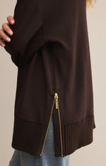 Load image into Gallery viewer, SABLE RIB SWEATSHIRT / CHOCOLATE
