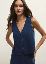 Load image into Gallery viewer, NOELLE JERSEY DENIM TOP
