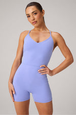 Load image into Gallery viewer, BOOTY SCRUNCH PURELUXE V-BACK JUMPSUIT 4" / MOONLIGHT PERI
