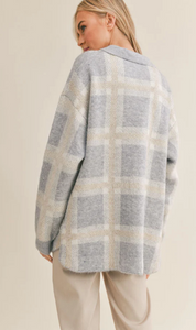 GWEN CHECKERED CARDIGAN