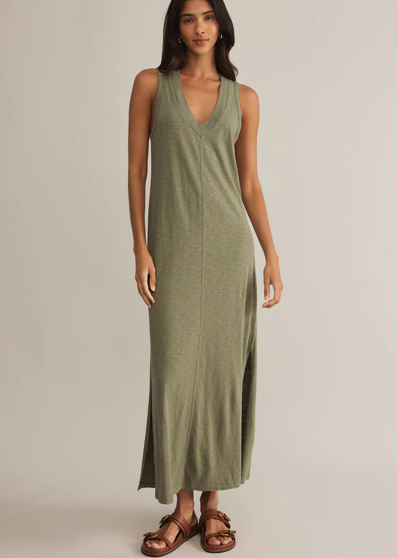 PALISADES MIDI DRESS / AVACADO