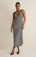 Load image into Gallery viewer, MAJESTIC STRIPED MIDI DRESS
