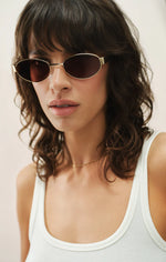 Load image into Gallery viewer, PALISADES POLARIZED SUNGLASSES / SATIN GOLD
