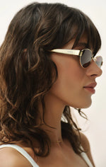 Load image into Gallery viewer, PALISADES POLARIZED SUNGLASSES / SATIN GOLD
