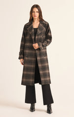 Load image into Gallery viewer, JACKIE PLAID TRENCH
