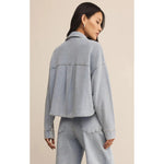 Load image into Gallery viewer, ALL DAY CROPPED KNIT DENIM JACKET / WASHED INDIGO
