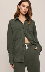 Load image into Gallery viewer, ALL DAY KNIT JACKET / CLASSIC OLIVE
