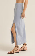 Load image into Gallery viewer, SHILO KNIT DENIM SKIRT / WASHED INDIGO
