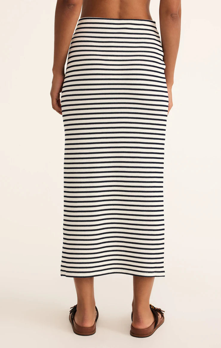 AINSLIE STRIPE MIDI SKIRT