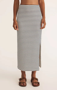 AINSLIE STRIPE MIDI SKIRT