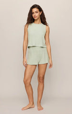 Load image into Gallery viewer, DAWN SMOCKED CLOUD SHORT / AQUA
